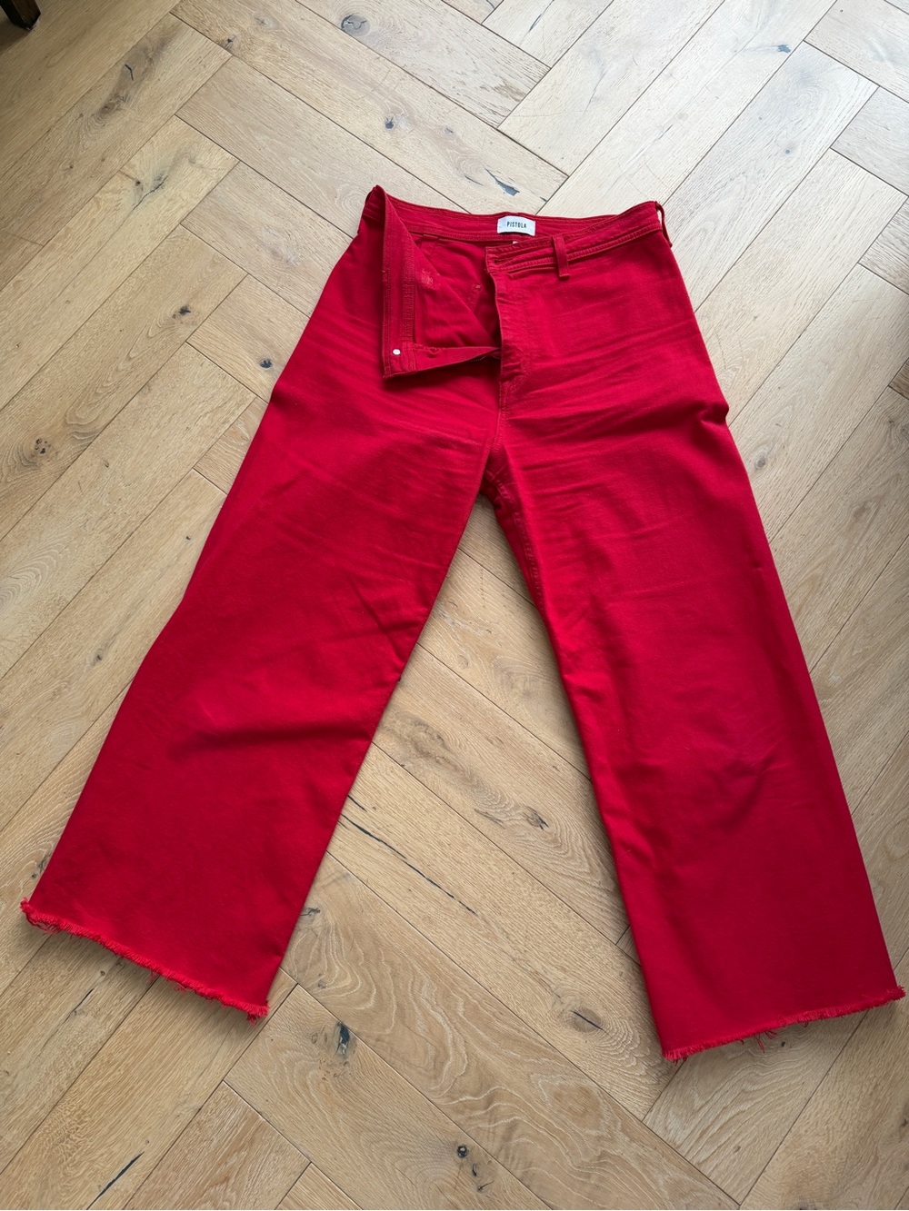 Red women’s Pistola wide-Leg jeans